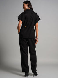AND Notch Lapel Collar Shirt With Trousers