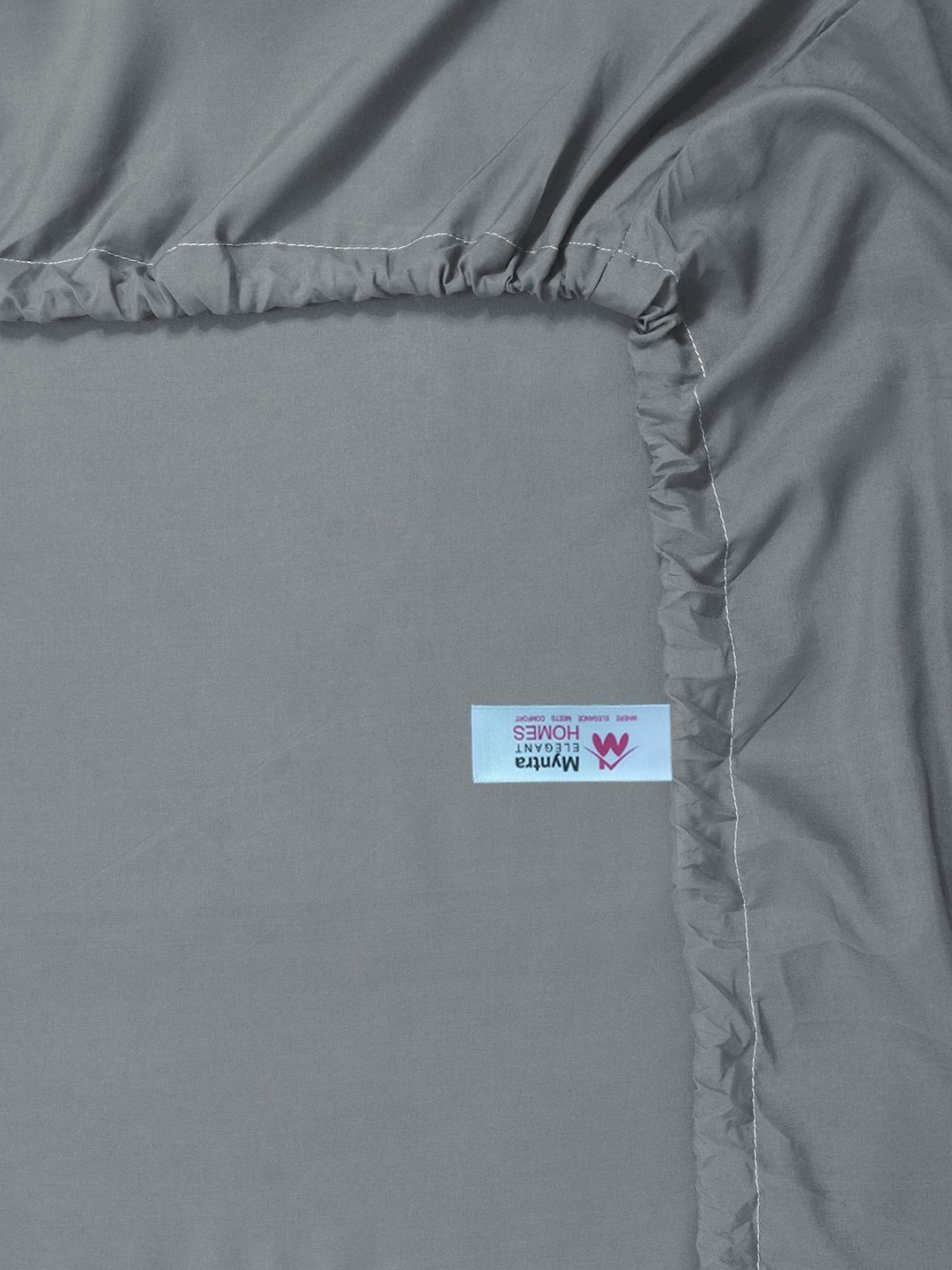 Myntra Elegant Homes Grey 300 TC King Bedsheet with 2 Pillow Covers