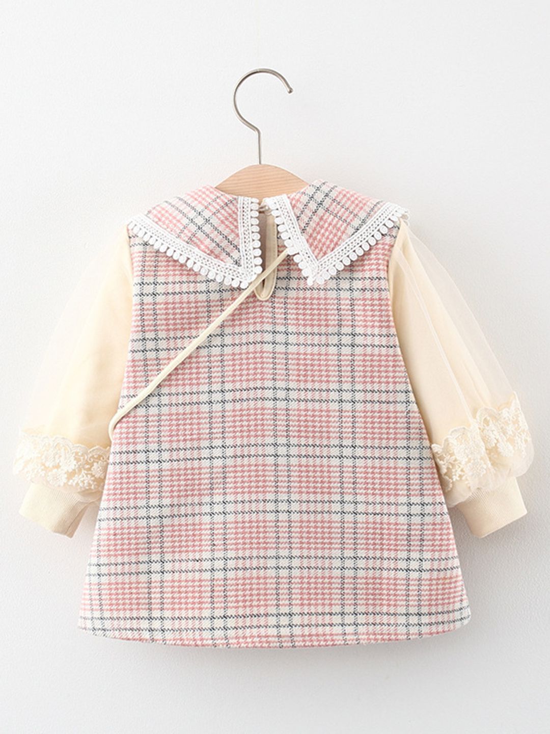 YK Checked Fit & Flare Dress
