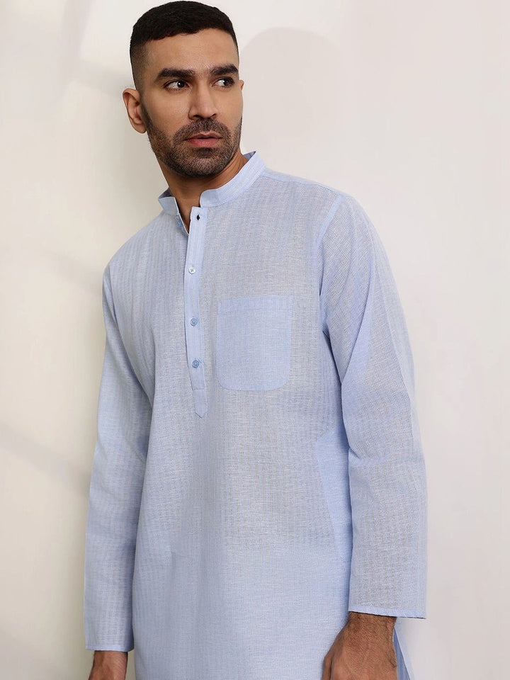 Kurta Kapas Tulen Biasa Anouk Lelaki dengan Piyama