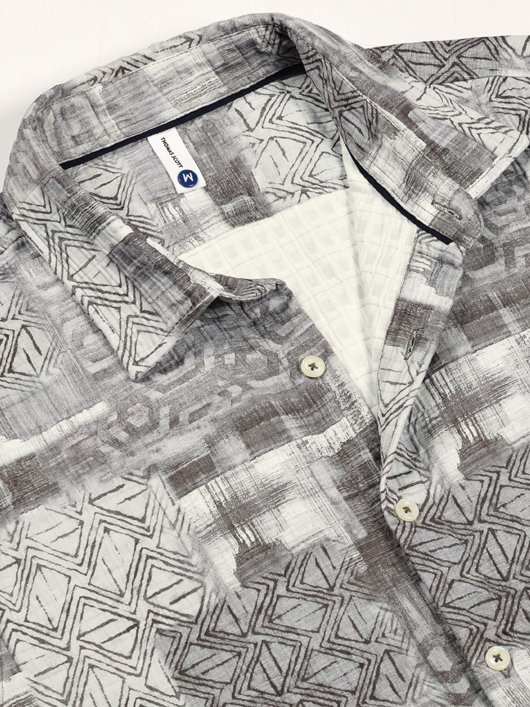 Thomas Scott Men Premium Slim Fit Opaque Printed Casual Shirt