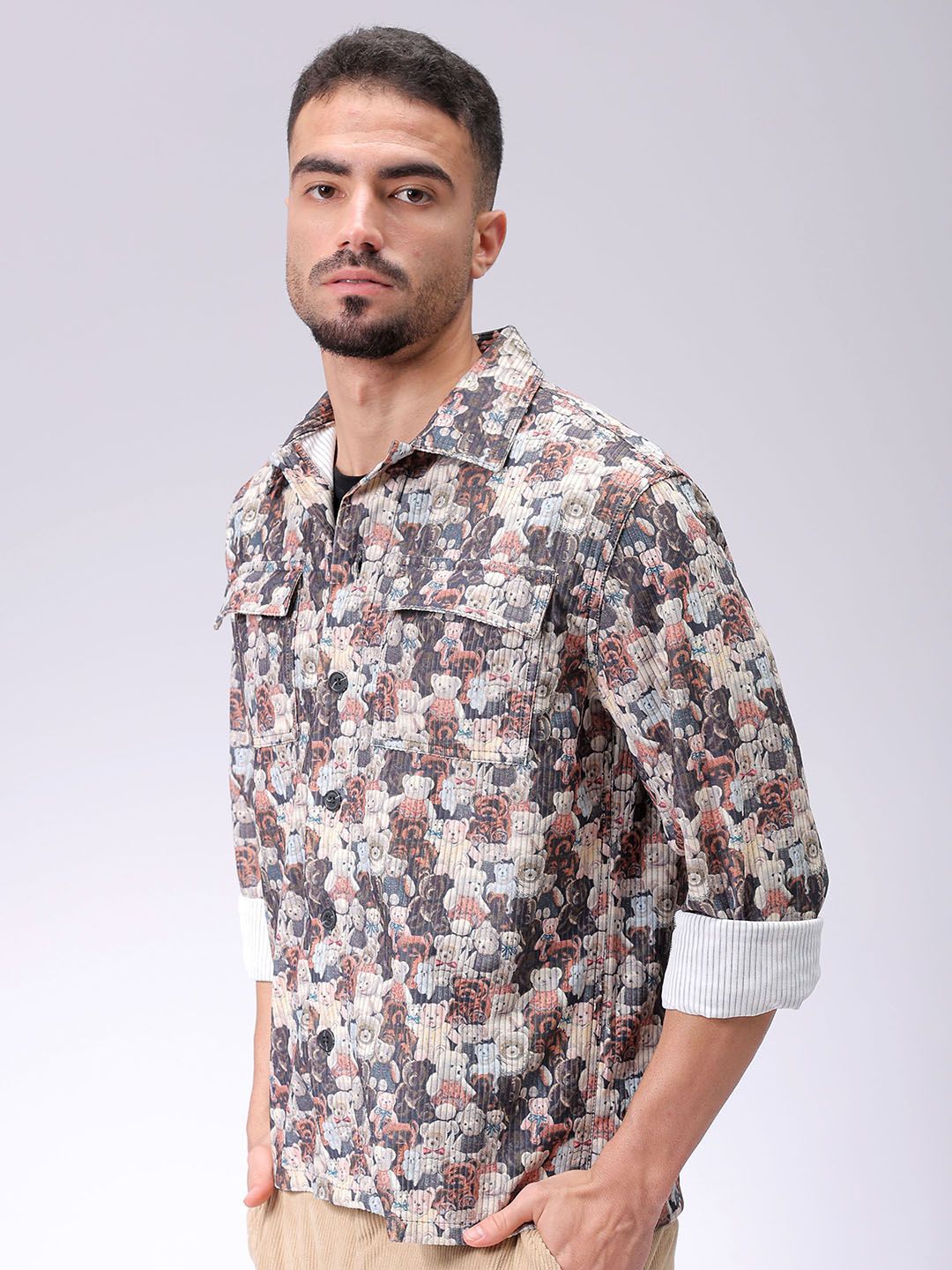 The Indian Garage Co Men Cutaway Collar Graphic Printed Casual Shirt