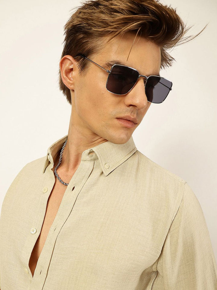 Thomas Scott Men Slim Fit Button-Down Collar Casual Shirt