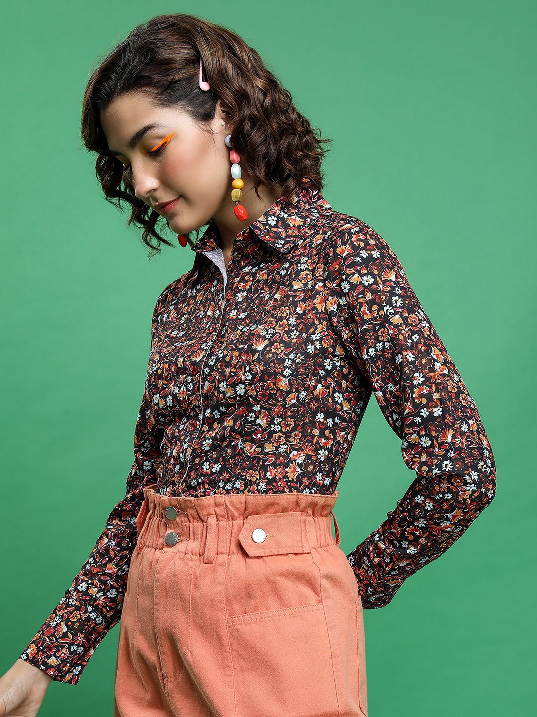 Tokyo Talkies Women Printed Regular Fit Shirt