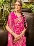 KALINI Woven Design Zari Silk Blend Banarasi Saree