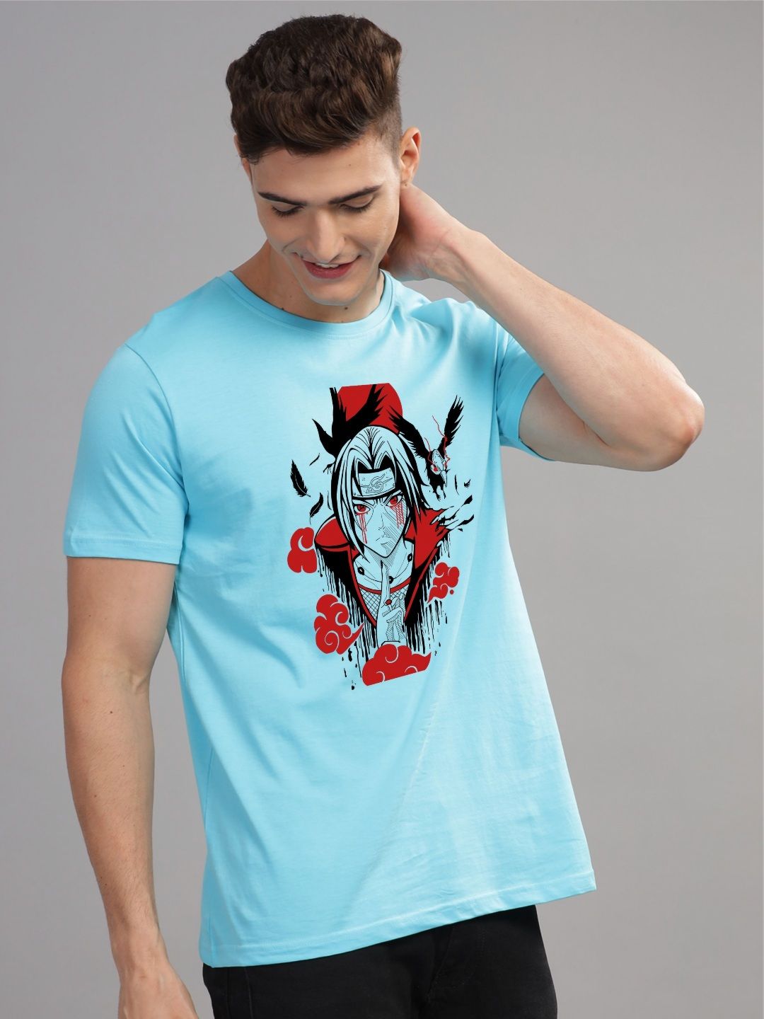 ADRO Men Printed Applique T-shirt