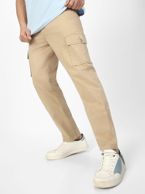 Urbano Fashion Men Mid-Rise Regular Fit Stretchable Cargo Trousers