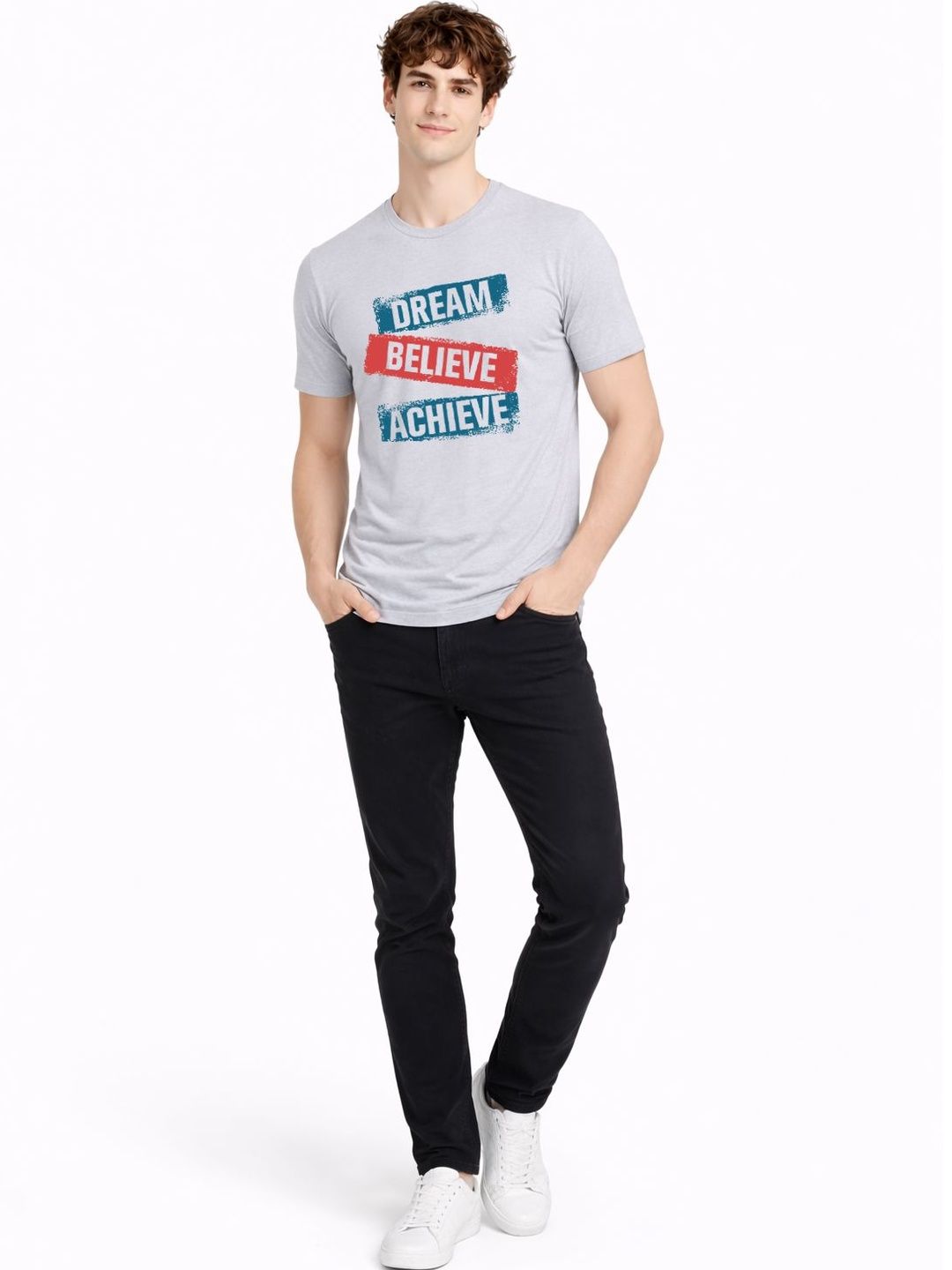 ADRO Men Typography Printed T-shirt