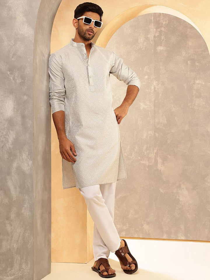 Anouk Men Embroidered Regular Thread Work Kurta with Pyjamas