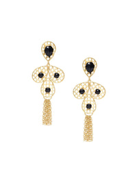 Anting-anting Drop Kontemporari Bersalut Emas Anouk Cubic Zirconia