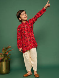 VASTRAMAY Boys Printed Regular Kurta with Patiala