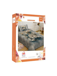 Myntra Elegant Homes Bunga-bunga Berbilang Warna 300 TC Cadar Single dengan 1 Sarung Bantal