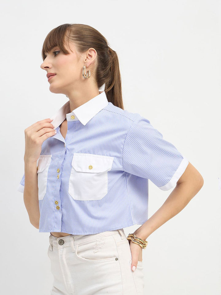 SASSAFRAS Women Striped Casual Shirt