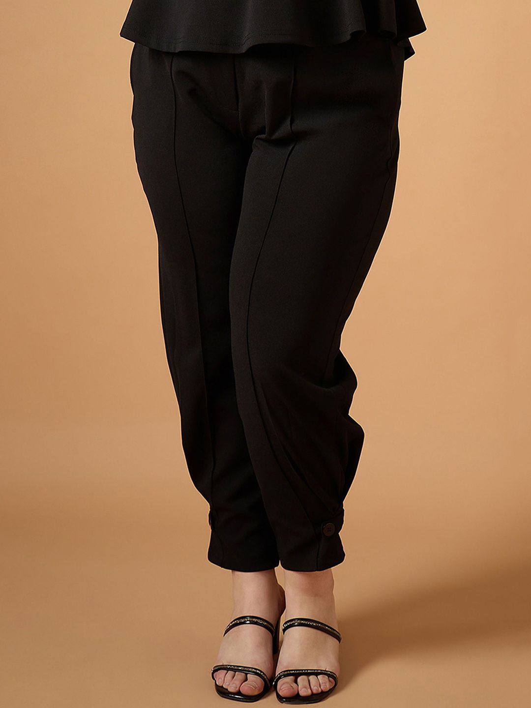 Sassafras Lengan Pendek Peplum Top & Trouser Co-Ords