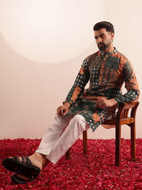 Anouk Men Floral Printed Kurta with Pyjama