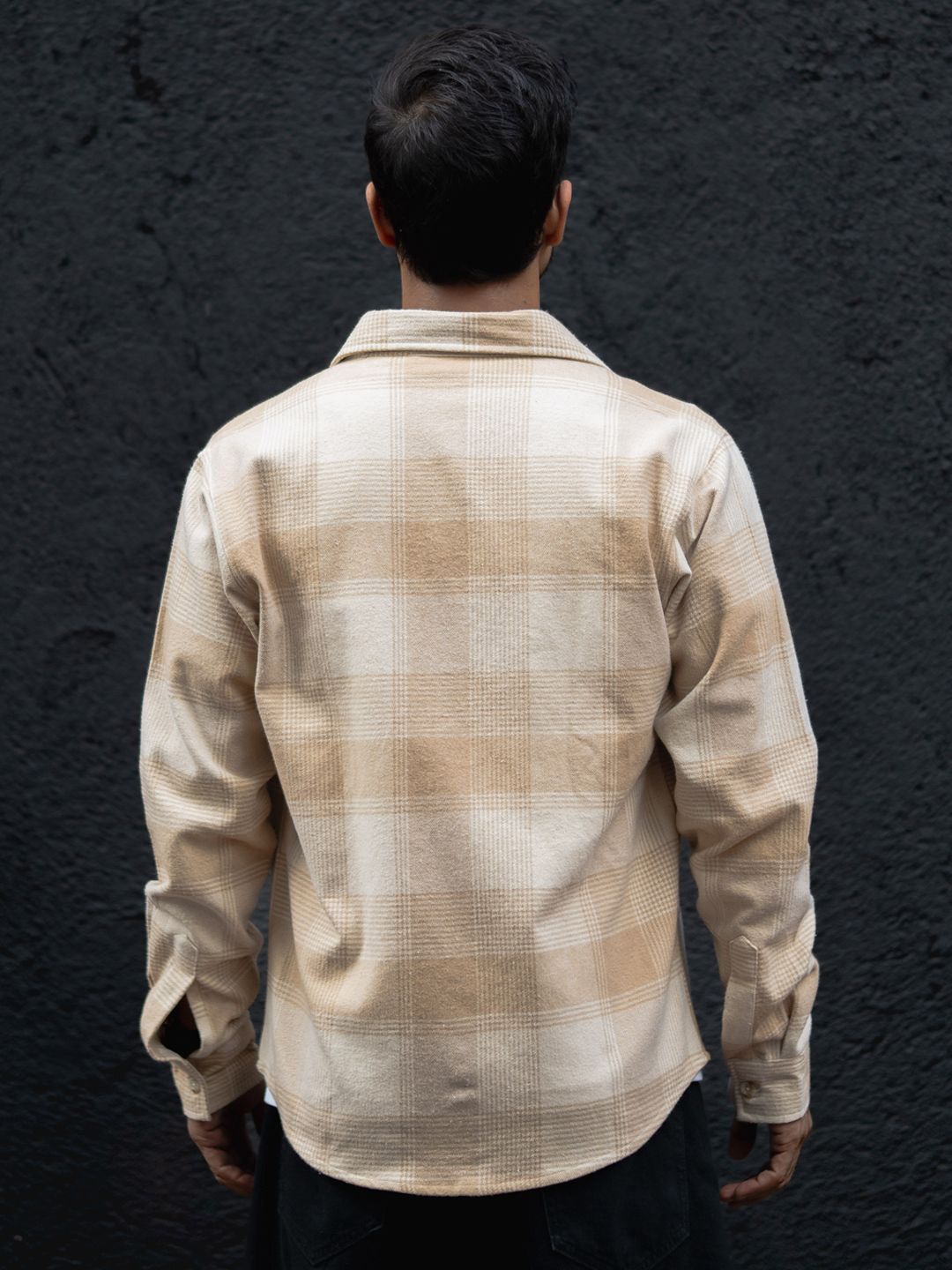 Powerlook Men Spread Collar Tartan Checked Cotton Relaxed Fit Casual Shirt