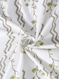 Myntra Elegant Homes White Floral 400 TC Bedsheet with 2 Pillow Covers