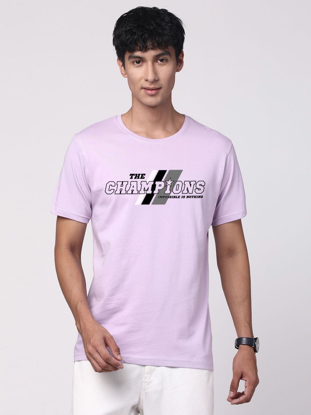 ADRO Men Typography Printed Cotton T-shirt