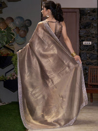Saree mall Embellished Beads and Stones Organza Sarees