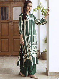 Indo Era Women Printed Regula Geometric A-Line Kurta with Palazzos