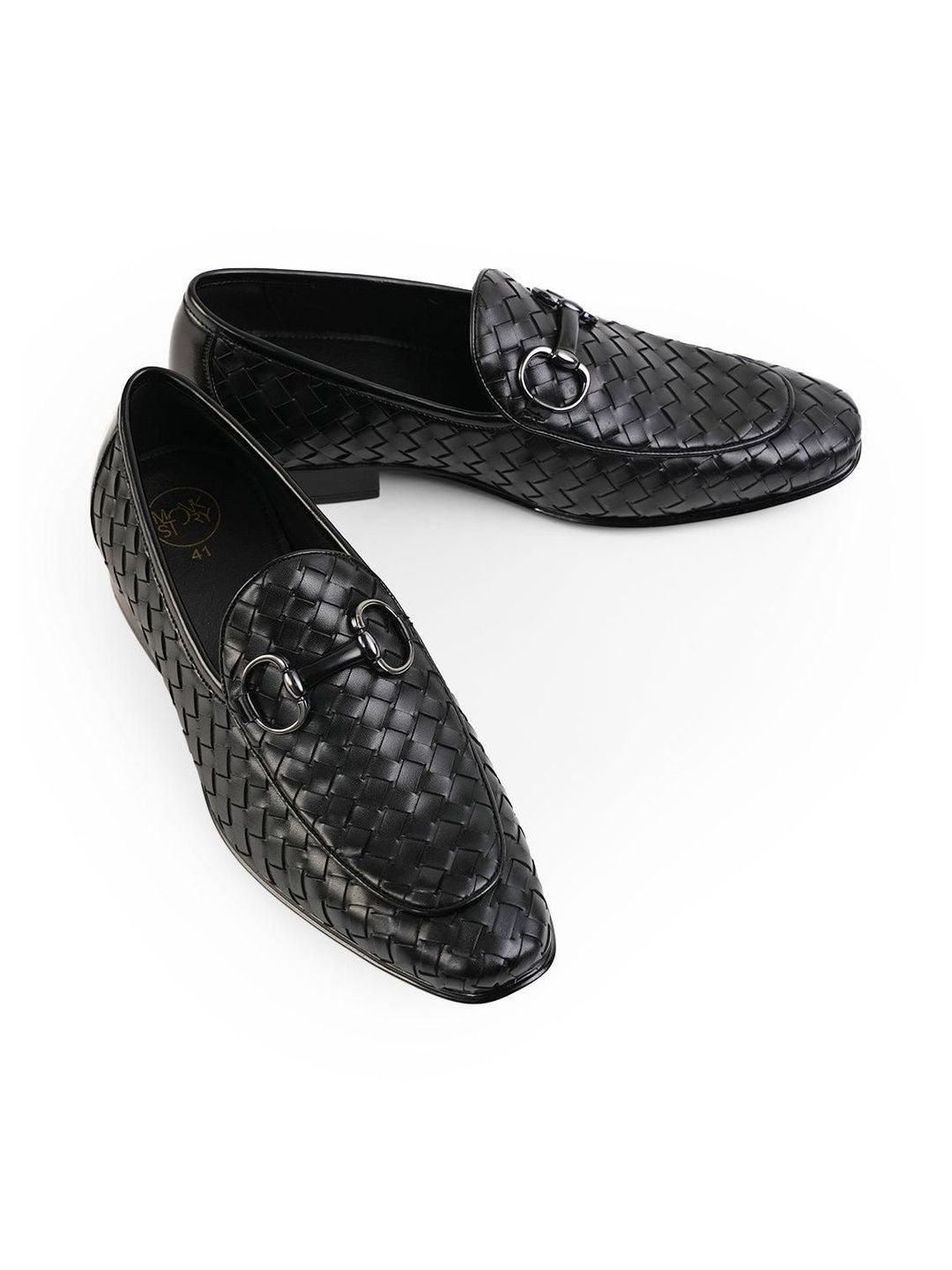 MONKSTORY Men Horsebit Smart Hand Woven Slip-Ons Loafers