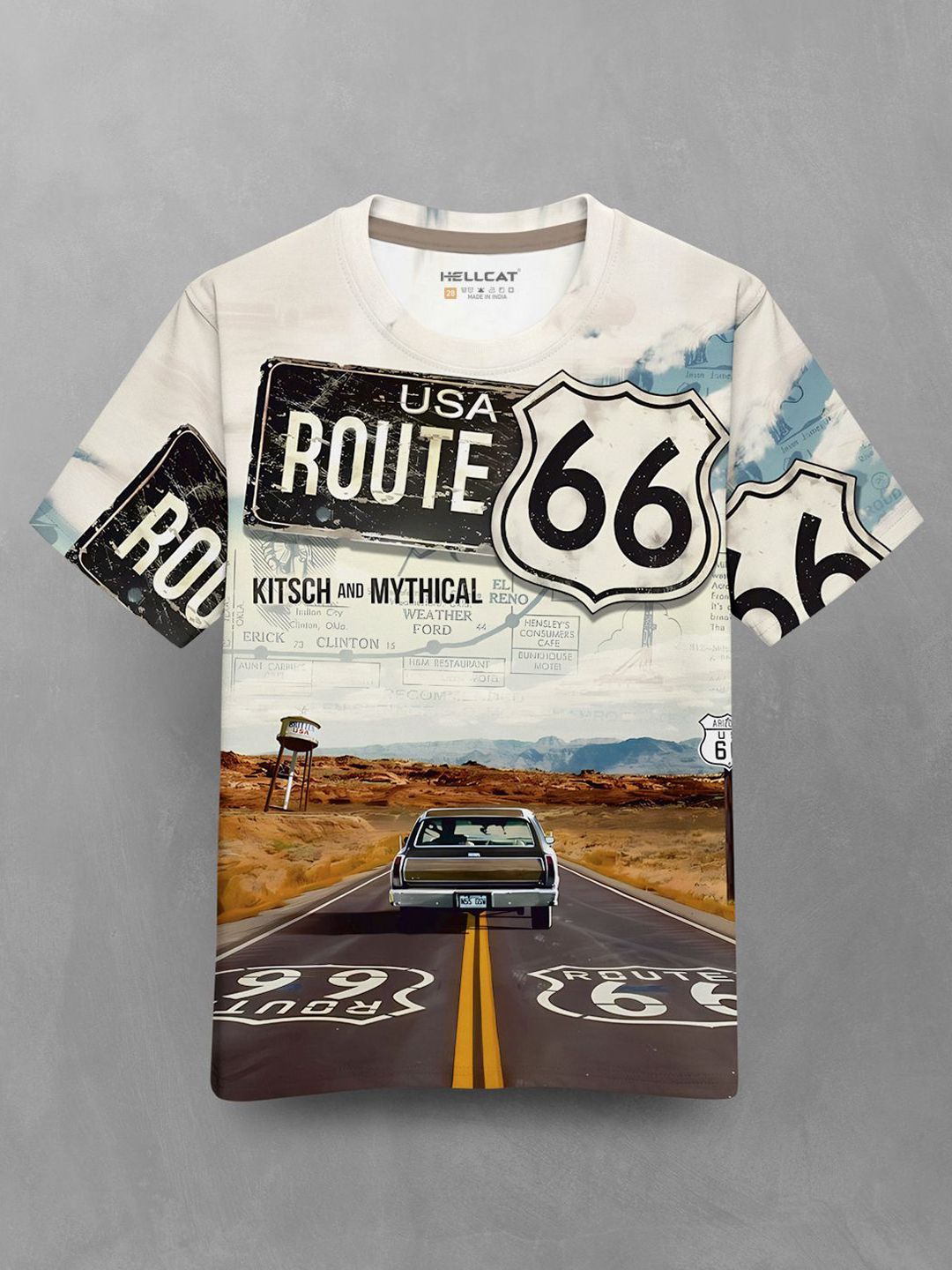 HELLCAT Boys Pack Of 2 Graphic Printed Round Neck T-shirts