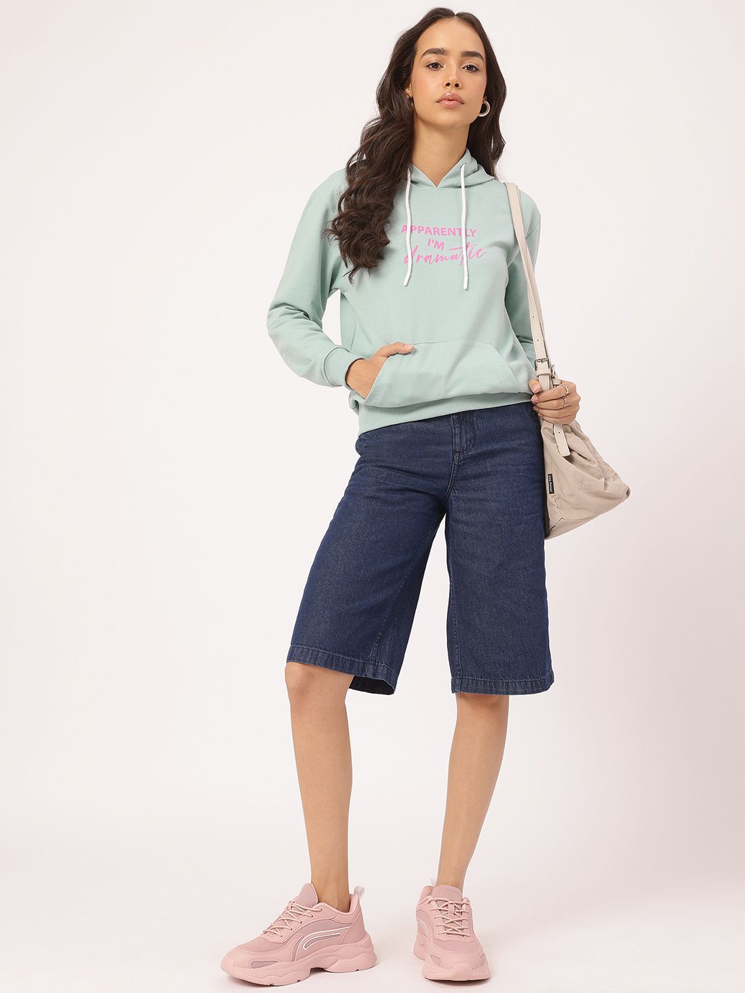 DressBerry Printed Hooded Sweatshirt
