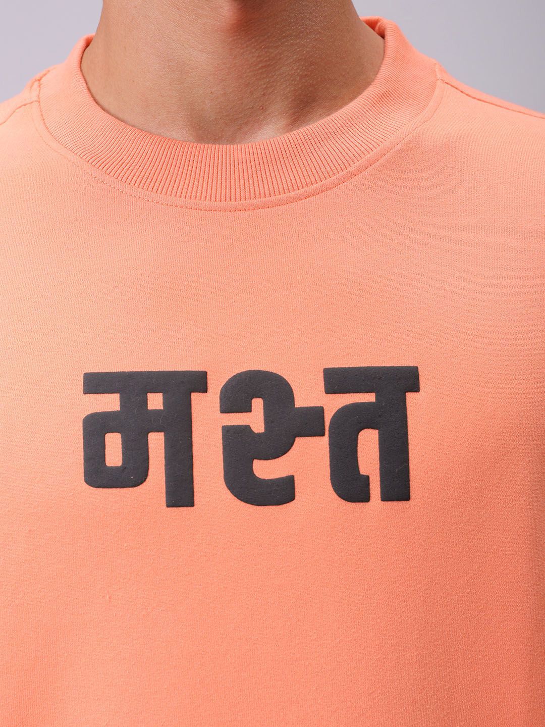The Indian Garage Co Men Printed Round Neck Log Sleeves Sweatshirt