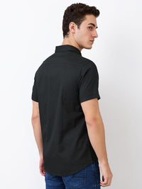 SPYKAR Men Spread Collar Textured Cotton Casual Shirt