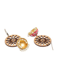 DressBerry Gold Plated Contemporary Drop Earrings