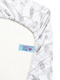 Myntra Elegant Homes White Floral 400 TC Cadar dengan 2 Sarung Bantal