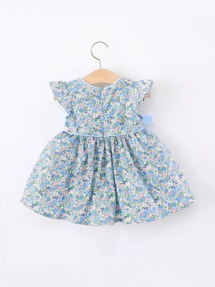 YK Floral Print Fit & Flare Dress