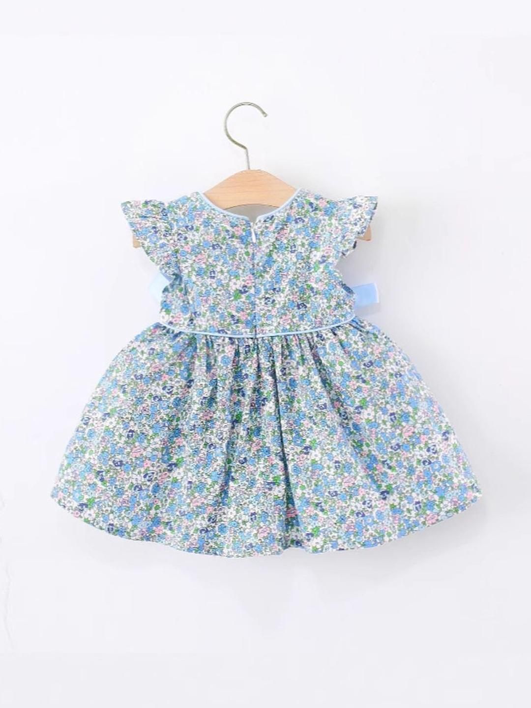 YK Floral Print Fit & Flare Dress