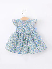 YK Floral Print Fit & Flare Dress