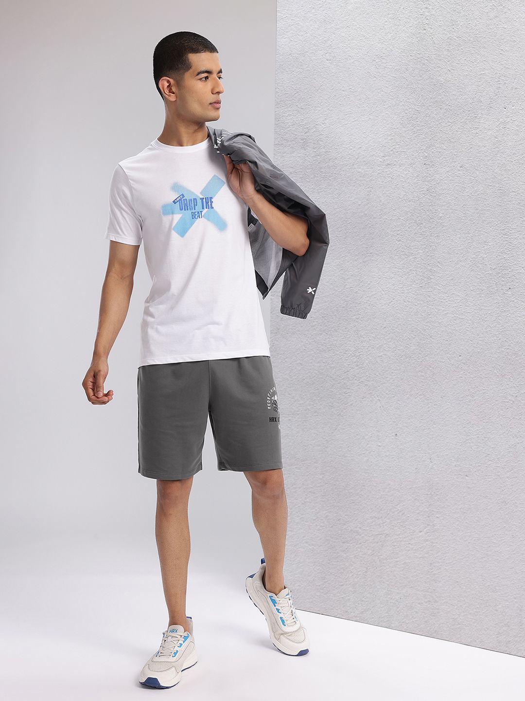 HRX by Hrithik Roshan Men Graphic Print Mid-Rise Lifestyle Shorts