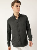 Thomas Scott Men Classic Button-Down Collar Solid Slim Fit Casual Shirt