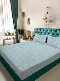 KLOTTHE Polycotton Bedsheet with 2 Pillow Covers