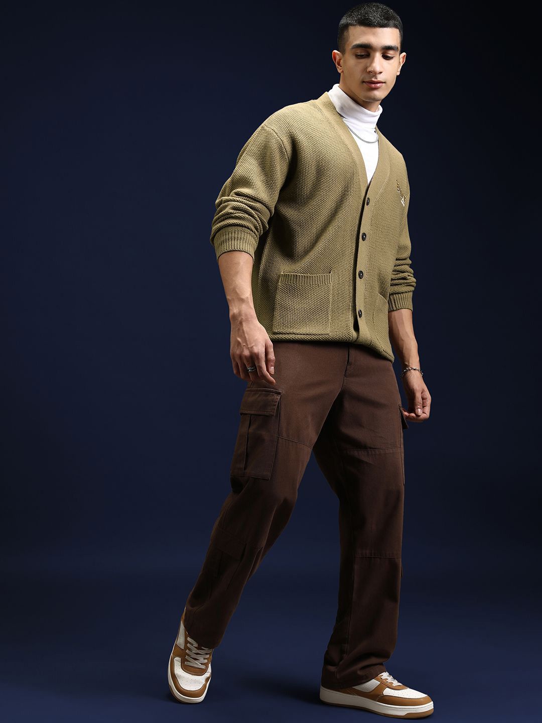 HIGHLANDER Men Embroidered Cardigan