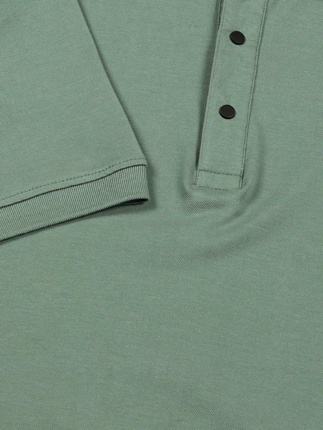 Thomas Scott Men Solid Polo Collar Pure Cotton T-shirt
