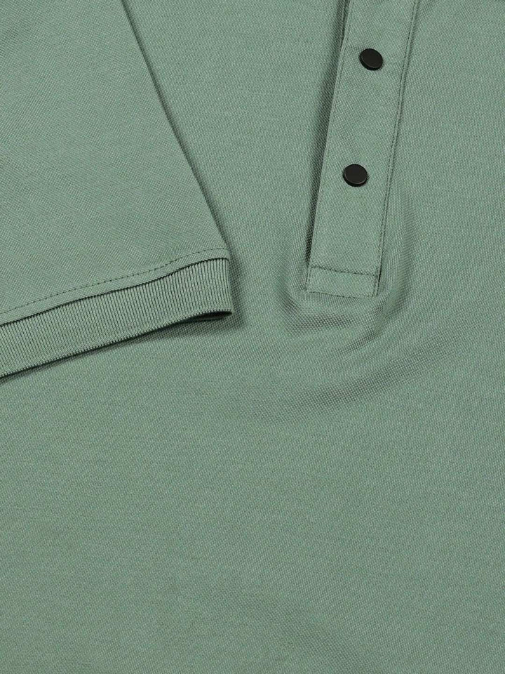 Thomas Scott Men Solid Polo Collar Pure Cotton T-shirt