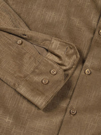Thomas Scott Men Premium Spread Collar Textured Slim Fit Casual Shirt