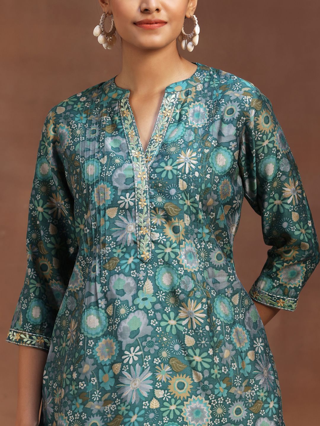 Libas Floral Printed Pleated Kurti