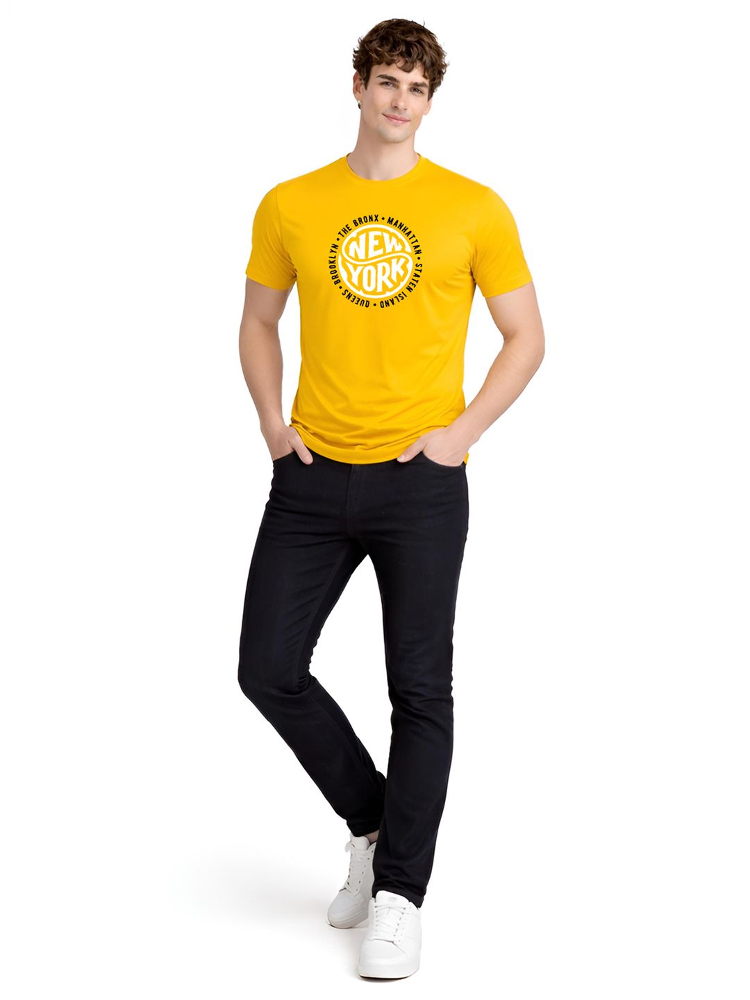 ADRO Men Typography Printed T-shirt