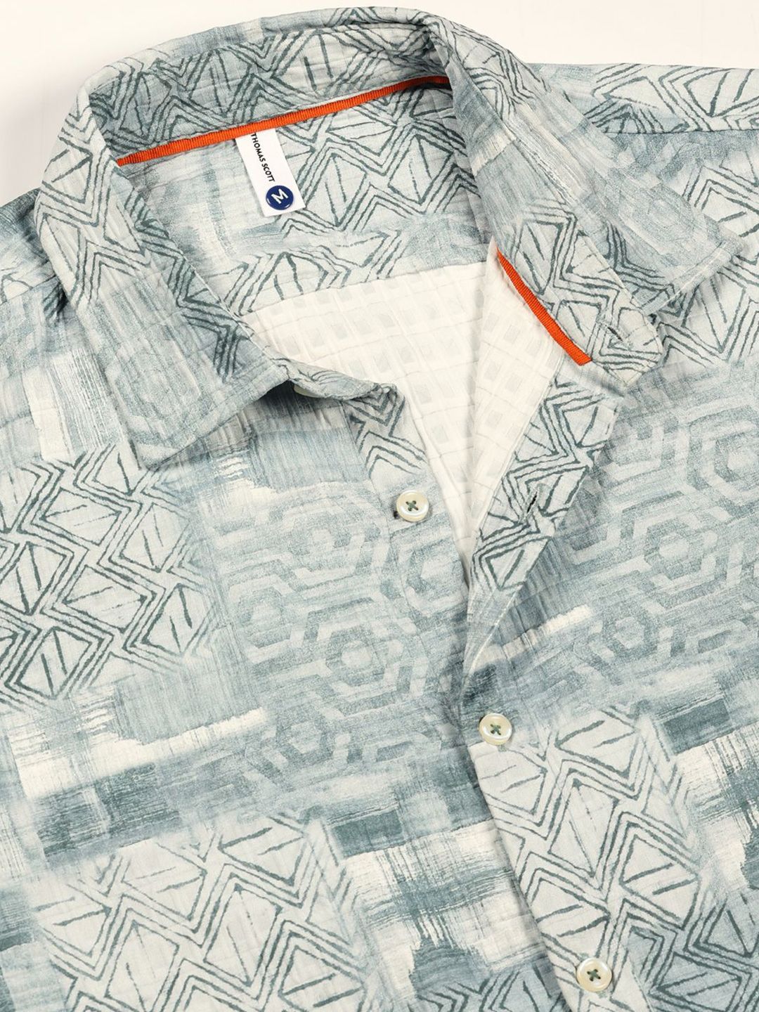 Thomas Scott Men Premium Slim Fit Opaque Printed Casual Shirt