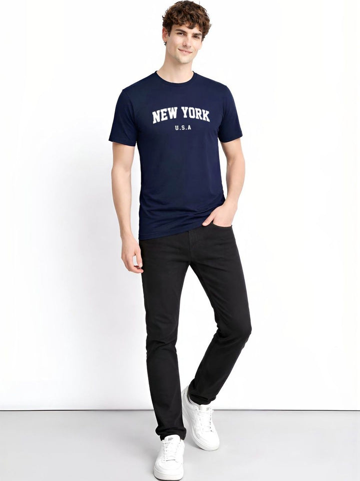 ADRO Men Typography Printed T-shirt