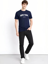ADRO Men Typography Printed T-shirt