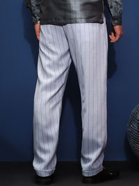 Campus Sutra Men Striped Relaxed Fit Comfort Trousers