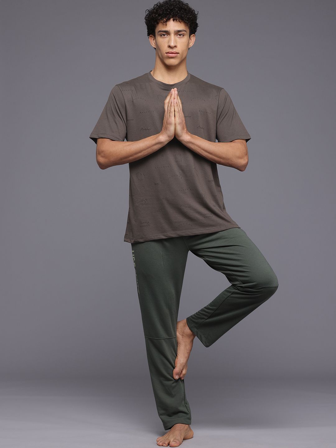 HRX by Hrithik Roshan Men Typography Printed Relaxed Fit Yoga T-shirt