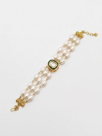 PANASH Wanita Brass Cubic Zirconia Enameled Gold-plated Multistrand Bracelet