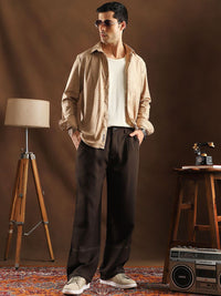Campus Sutra Men Comfort Relaxed Fit Cotton Trousers